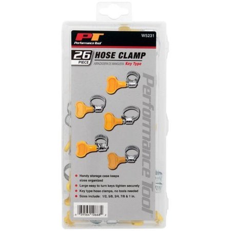 PERFORMANCE TOOL 26-Pc Key Type Hose Clamps W5231